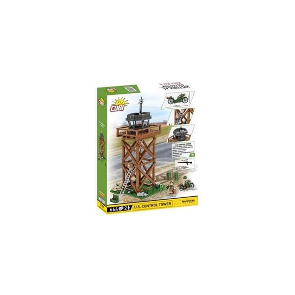 Byggsats - COBI - U.S. Kontrolltorn - Brun - 664 bitar - 2 figurer