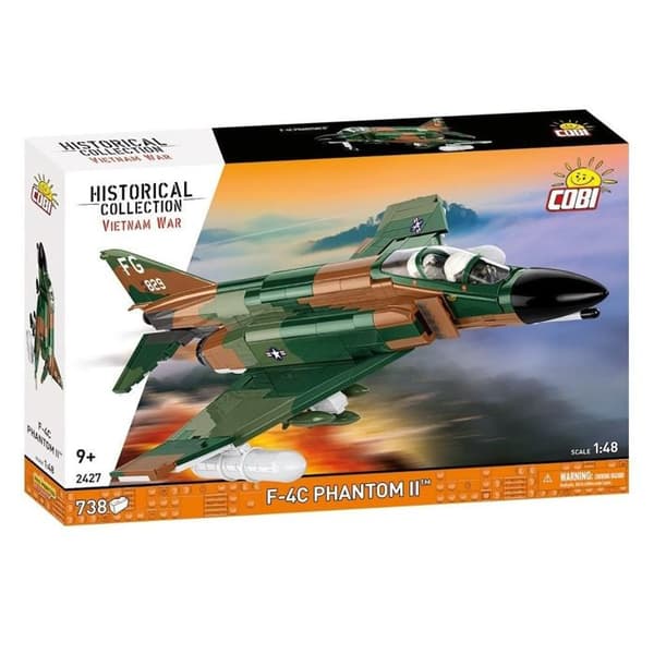 COBI 2427 - F-4C PHANTOM II - BYGGLEK - GRÖN - FLYGPLAN