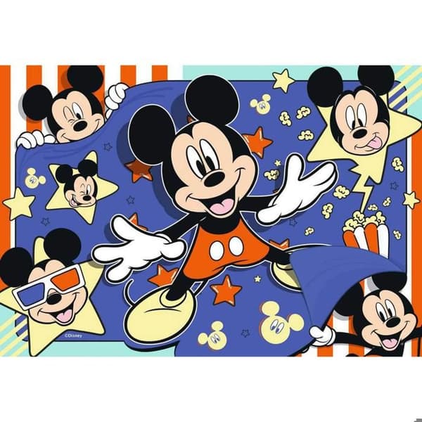 Pussel 2 x 24 bitar: Disney Mickey Mouse: På bio