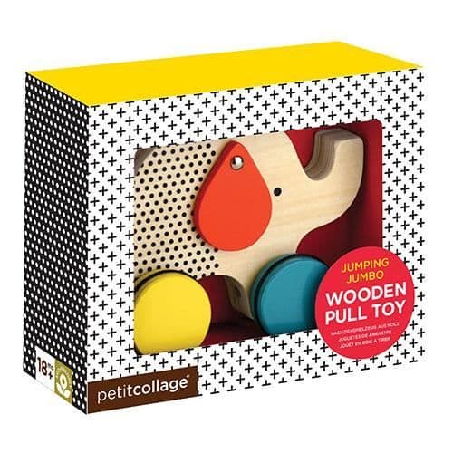Jumping Jumbo Elephant Wood Pull Toy Litet Collage
