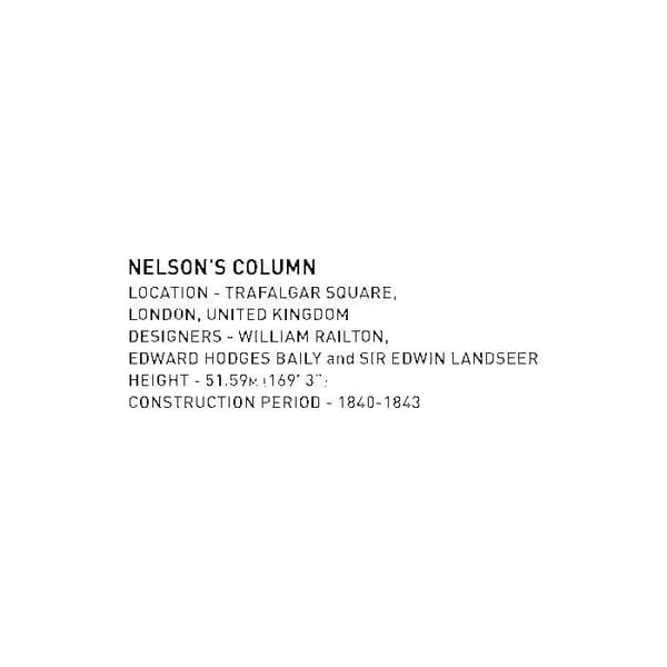 BYGGLEK - COBI - NELSONS KOLUMN (20097) - GRÅ - MONUMENT