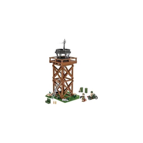 Byggsats - COBI - U.S. Kontrolltorn - Brun - 664 bitar - 2 figurer