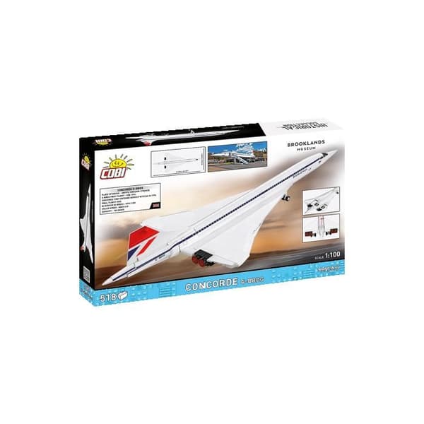 COBI 1689 - CONCORDE G-BBDG - BYGGSET - VIT FLYGPLAN