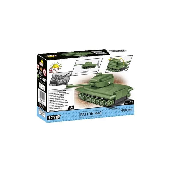 Maquette - COBI - PATTON M48 - 127 element - 1:72 - Grön
