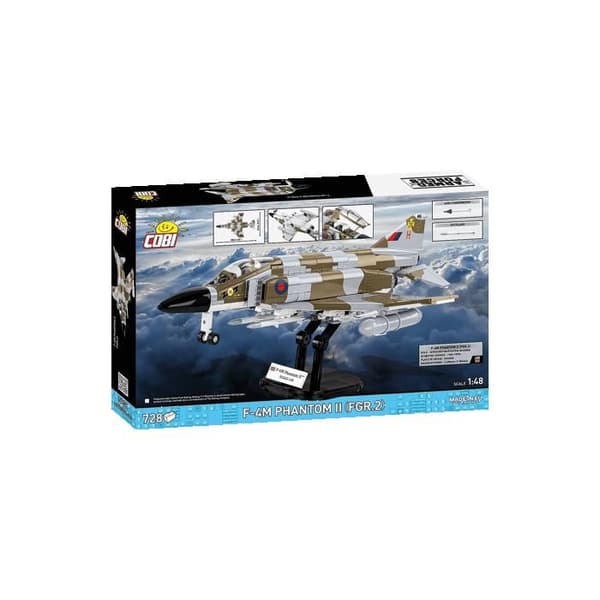 Byggset - COBI - F-4M PHANTOM II (FGR.2) - Flygplan - Vit och brun - Längd 45 cm