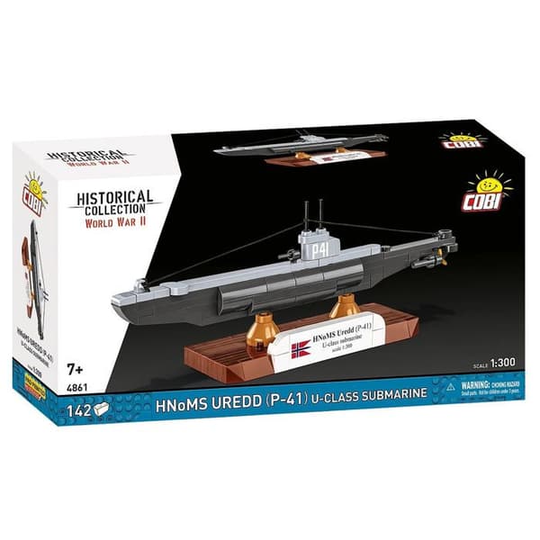 COBI 4861 - HNoMS UREDD (P41) U-KLASS UBÅT - GRÅ - BYGGSET