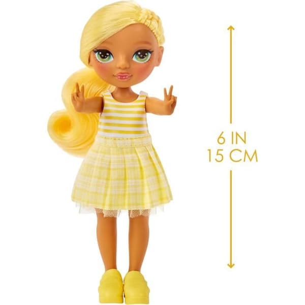 Rainbow High Littles - 15cm docka + husdjur - Gul - Från 4 år