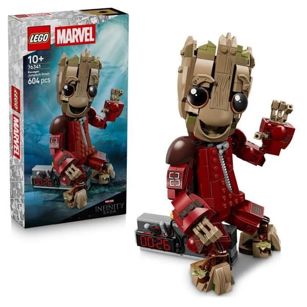 LEGO Marvel 76341 Groot i Ravageur-Outfit - Byggleksak 10 år - Figur
