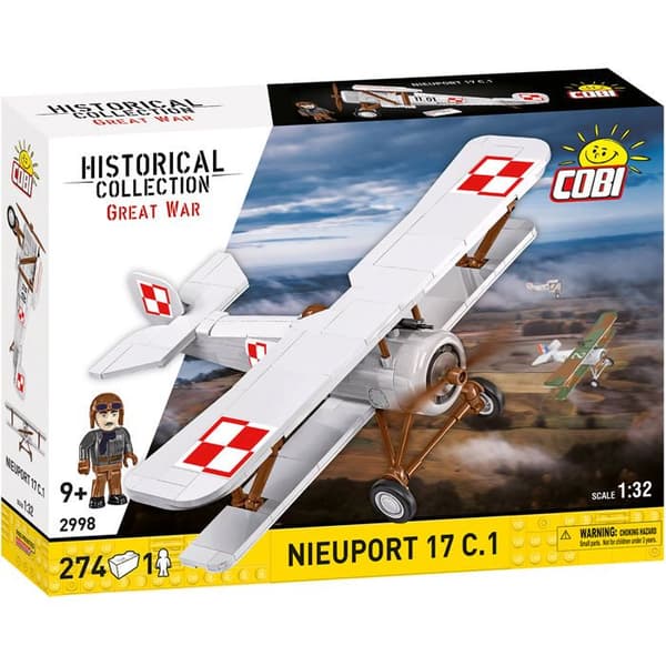 COBI 2998 NIEUPORT 17 C.1 - FLYGPLAN - BYGGSET - VIT