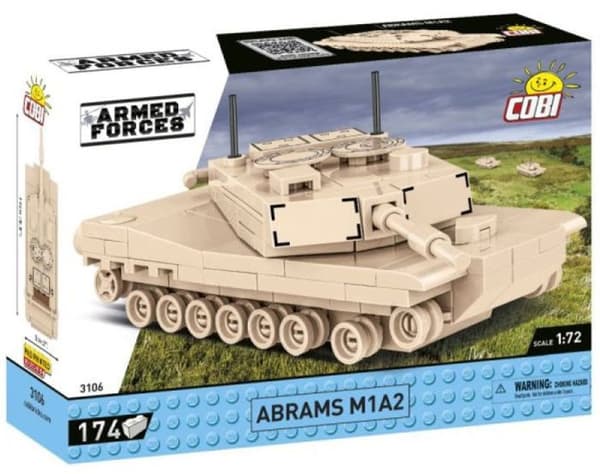 Modell - COBI - Abrams M1A2 - 1:72 - 174 delar - Beige