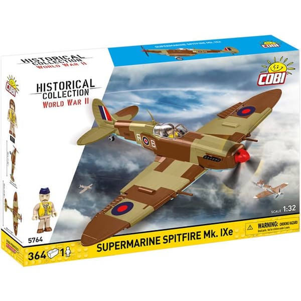COBI 5764 - FLYGPLAN SUPERMARINE SPITFIRE Mk. IXe - BYGGSATS - BRUN