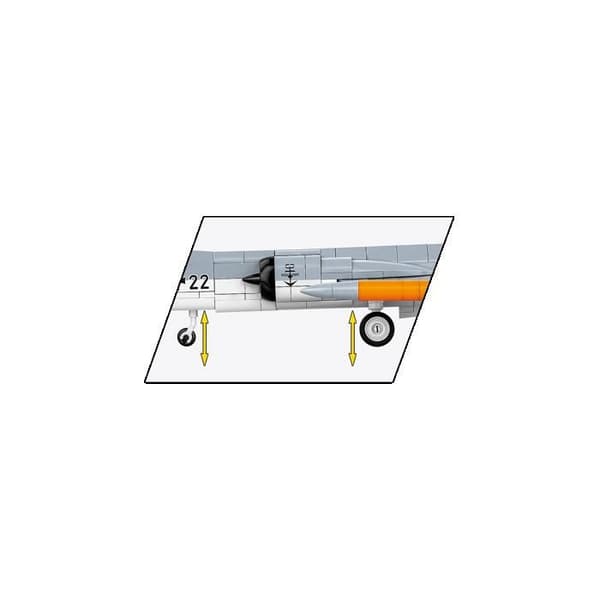 COBI -5907 LOCKHEED F-104 STARFIGHTER - BYGGSET - GRÅ