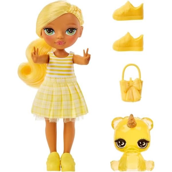 Rainbow High Littles - 15cm docka + husdjur - Gul - Från 4 år