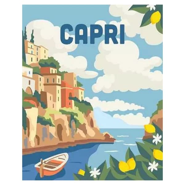 Måla efter nummer - RAVENSBURGER - CreArt 24x30 cm - Vuxen - Capri - Akrylfärg