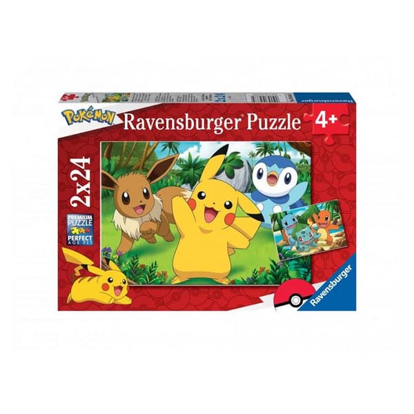 Pussel 2x24p - pikachu och hans pokémonvänner