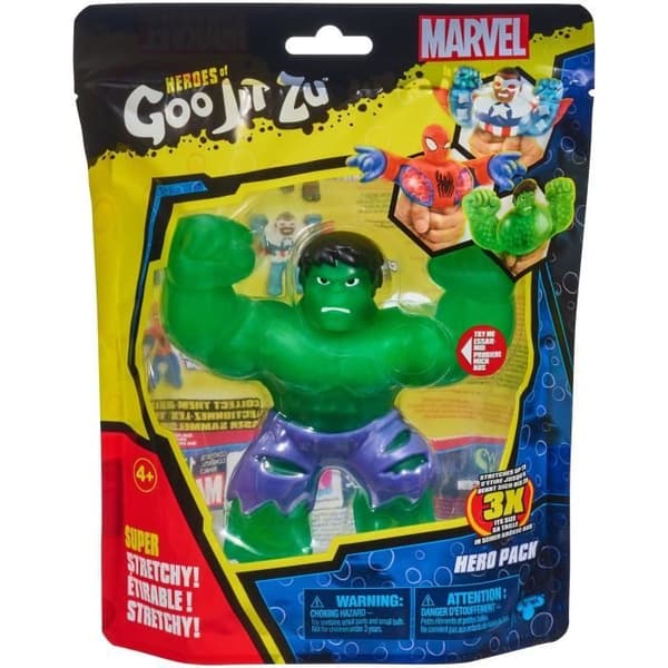 Hulk S3 statyett - Älgleksaker - 11 cm - Goo Jit Zu Marvel - Grön och blå