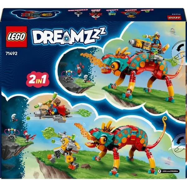 LEGO Dreamzzz 71492 Mateo's Skjutande Eldchameleon - Spel för Killar 7 År - Presentidé