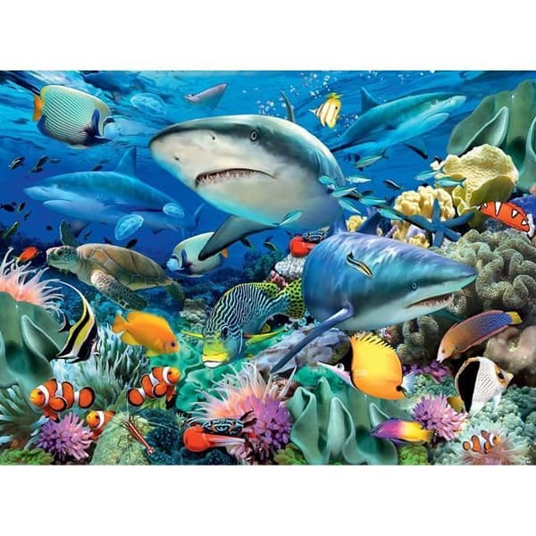 100 bitars pussel XXL-bitar - Shark