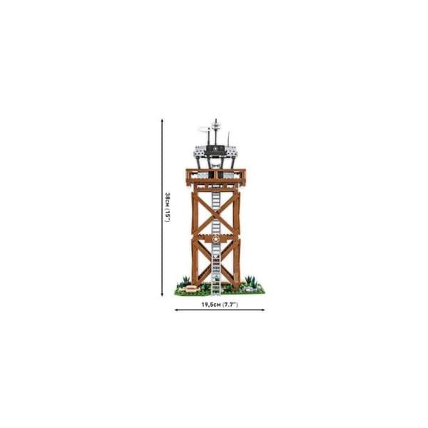 Byggsats - COBI - U.S. Kontrolltorn - Brun - 664 bitar - 2 figurer