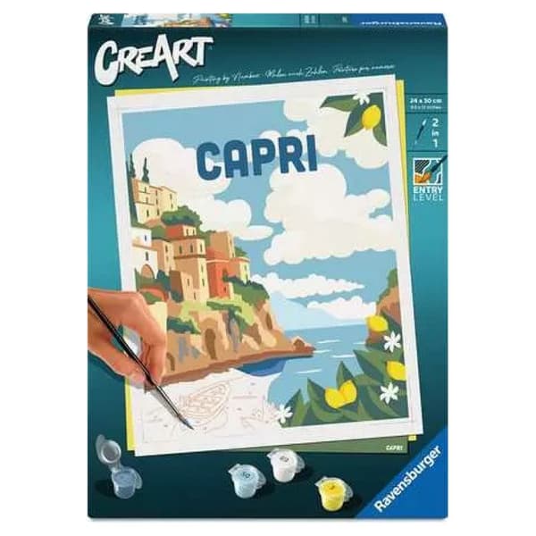 Måla efter nummer - RAVENSBURGER - CreArt 24x30 cm - Vuxen - Capri - Akrylfärg