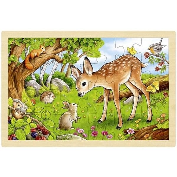 Trä pussel - GOKI - Älg - 24 bitar - Trä - Utbildande