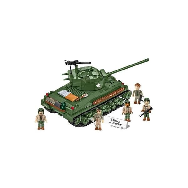 Byggset - COBI - Sherman M4A2E8(76)W - 865 delar - 1:35 - Grön