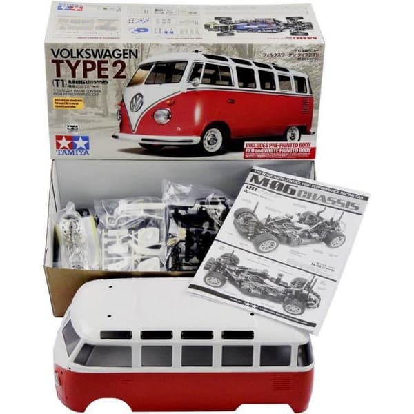 Elbilsbil - TAMIYA - VW Bus T1 Samba 47420 - Byggsats - Bakdriven