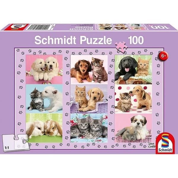 Djurpussel SCHMIDT SPIELE Mina djurvänner - 100 bitar