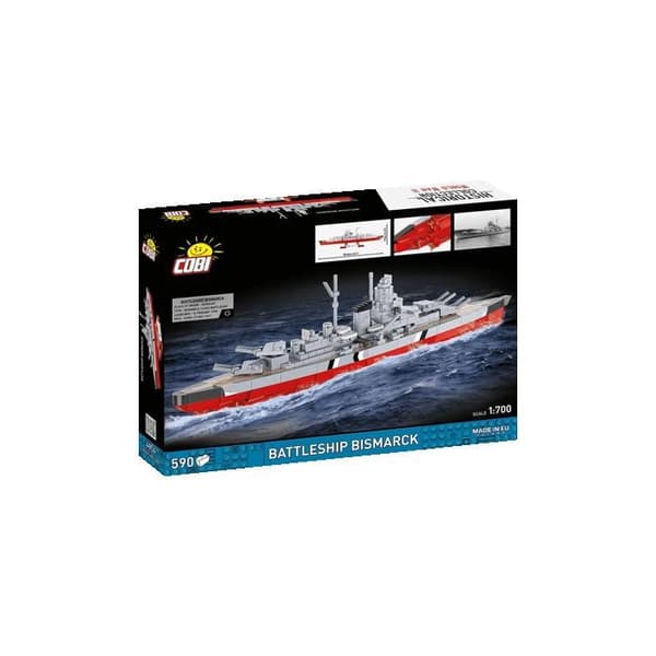 COBI 4854 - SLAGSKEPPET BISMARCK - BYGGLEK - RÖD OCH GRÅ