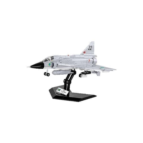 COBI 5915 - SAAB AJ 37 VIGGEN - BYGGSATS - VIT - FLYGPLAN
