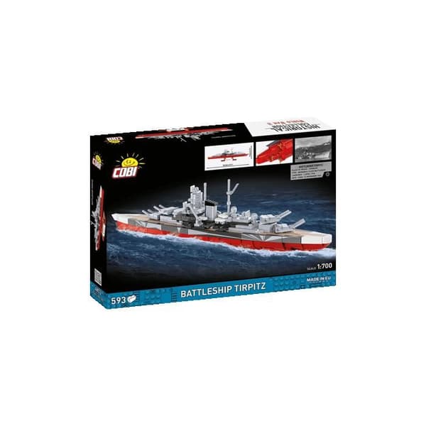 COBI 4853 - SLAGSKEPPET TIRPITZ - BYGGLEK - RÖD OCH GRÅ