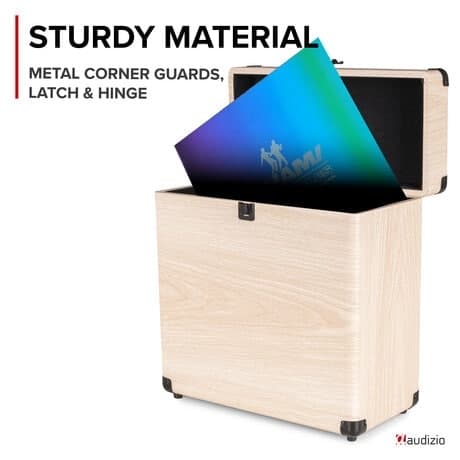 Audizio RC32 Vinyl Record Case Ljus Trä