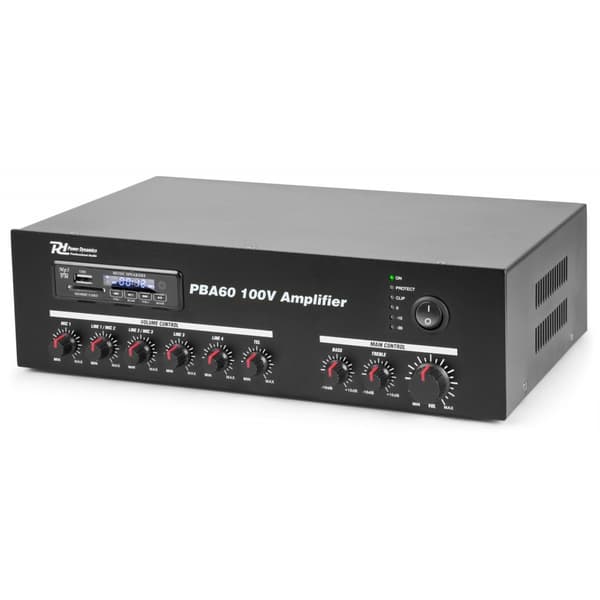 Power Dynamics PBA60 100V, Förstärkare, 60W USB/MP3/BT