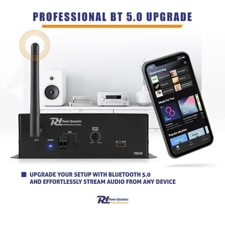 Power Dynamics PDX40 Stereo Blutooth Audio Receiver