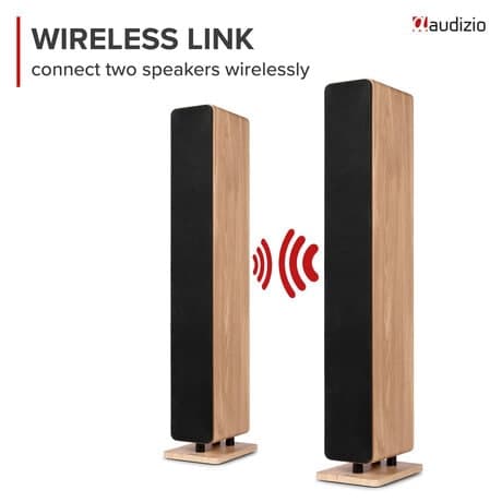 Audizio ARCO Active Tower Speaker Light Wood