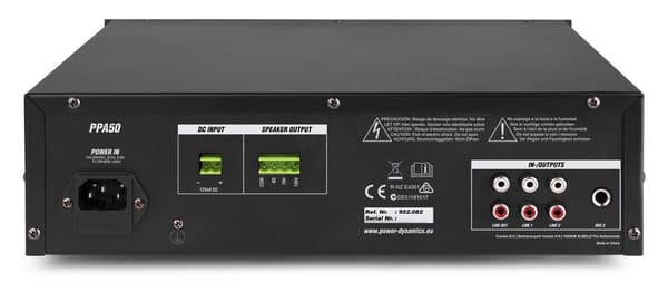 Power Dynamics PPA50 100V Mixer, Förstärkare,50W BT