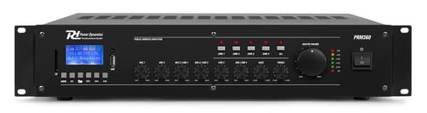 Power Dynamics PRM360 100V 4Z Mixer, Förstärkare, 360W