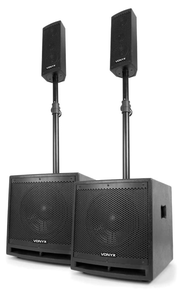 Vonyx VX1000BT 2+2 Aktiv högtalarsystem, 2x10 bas+ 2 x Topp