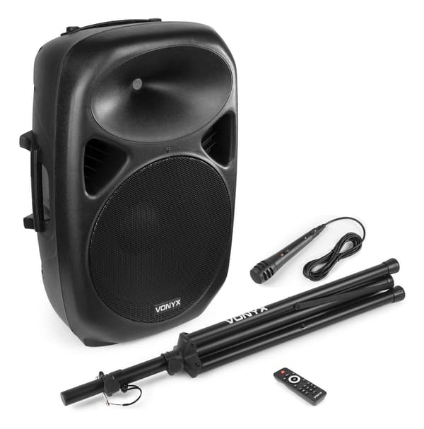 Vonyx SPS15A - 15" aktiv högtalare med Bluetooth och stativ