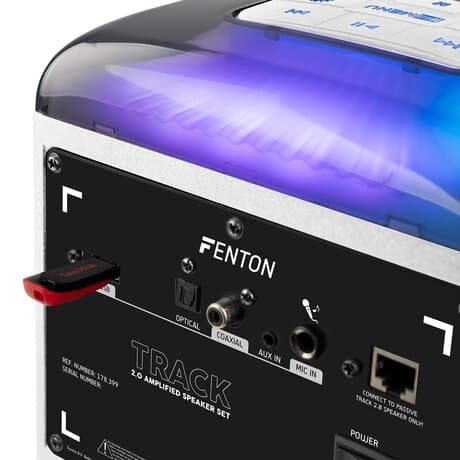 Fenton Track 2.0 Amplified Speaker Set with LED White
