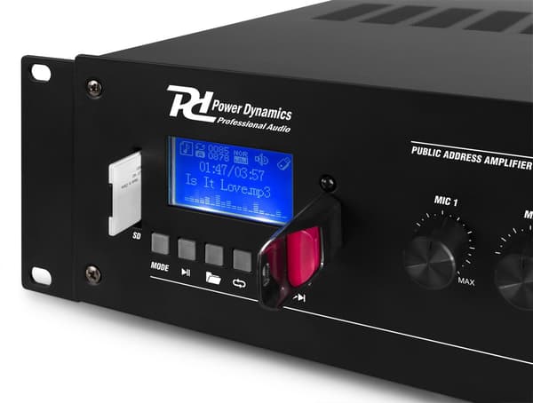 Power Dynamics 100V högtalarmusiksystem med 12 högtalare och Bluetooth