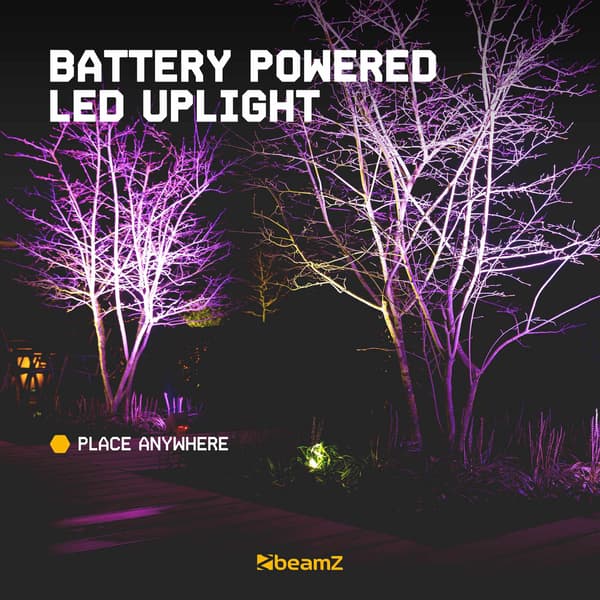 BBP90W BATTERI UPLIGHT PAR 4X 4W VIT