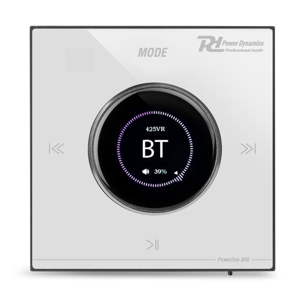 Power Dynamics Powerline B50W In-Wall Ljudförstärkare BT/LCD – Vit