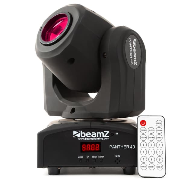 2-pack med case BeamZ Panther 40 Led Spot Moving Head IRC