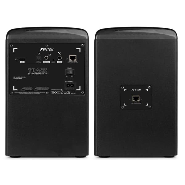 Fenton Track 2.0 Amplified Speaker Set with LED Black