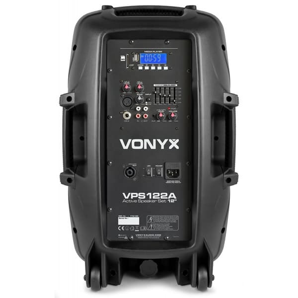 Vonyx VPS122A Aktivt högtalarset, 12", LED, stativ