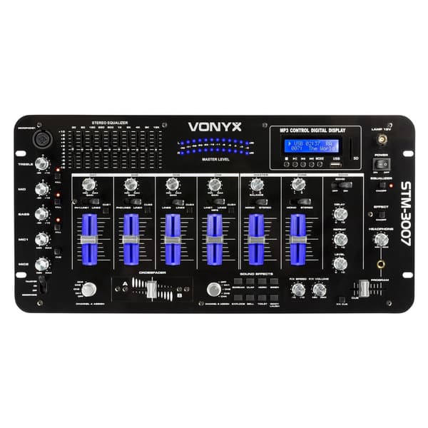 SkyTec STM-3007 6kanals mixer LED, MP3, BT ,