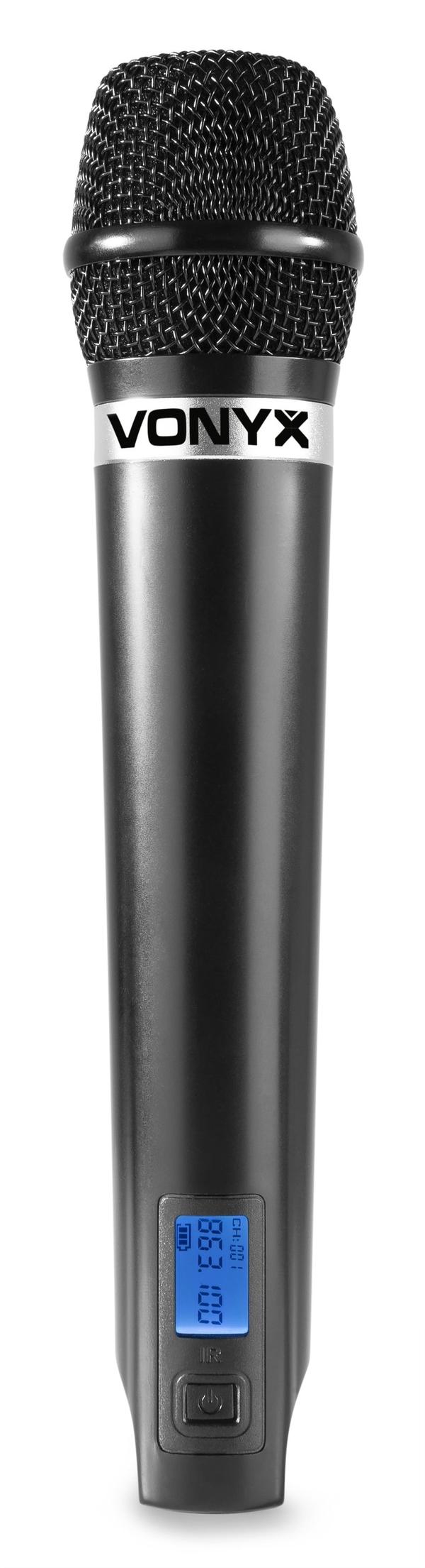 Vonyx WM62 Trådlös mikrofonset UHF 16Ch 2 Handmikrofoner