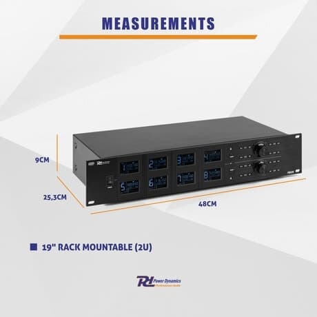 Power Dynamics PD528B UHF trådlös mikrofonset med 8 bodypack-mikrofoner