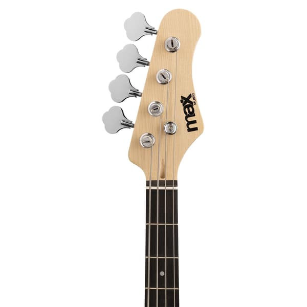 Max Gigkit Basgitarr med 40 Watts förstärkare - Gitarrstativ - Gitarrväska - Röd